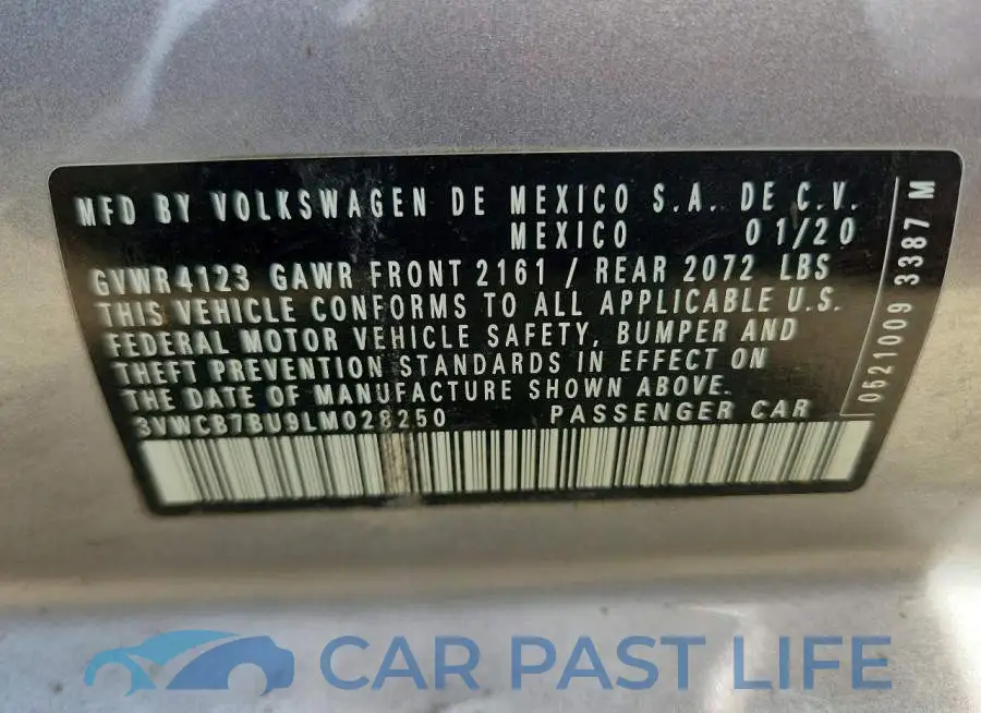3VWCB7BU9LM028250# 12