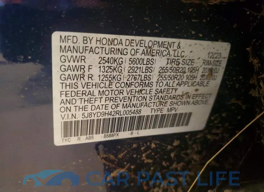 5J8YD9H42RL005488# 13