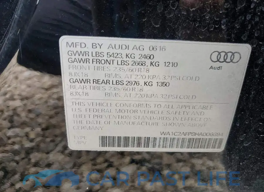 WA1C2AFP8HA006694# 13
