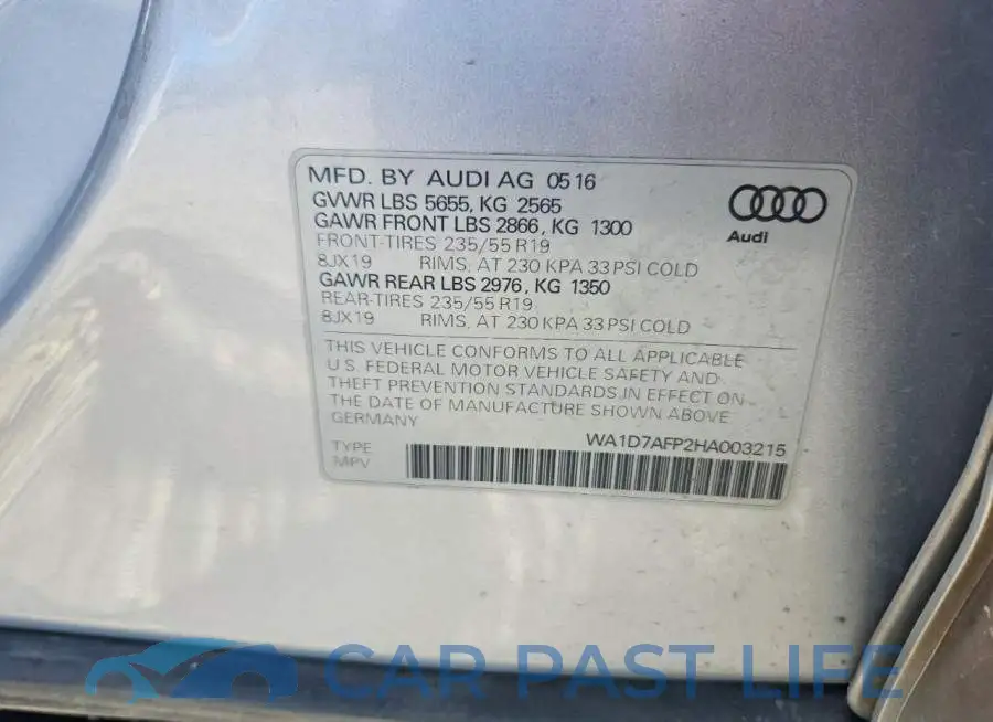 WA1D7AFP2HA003215# 13