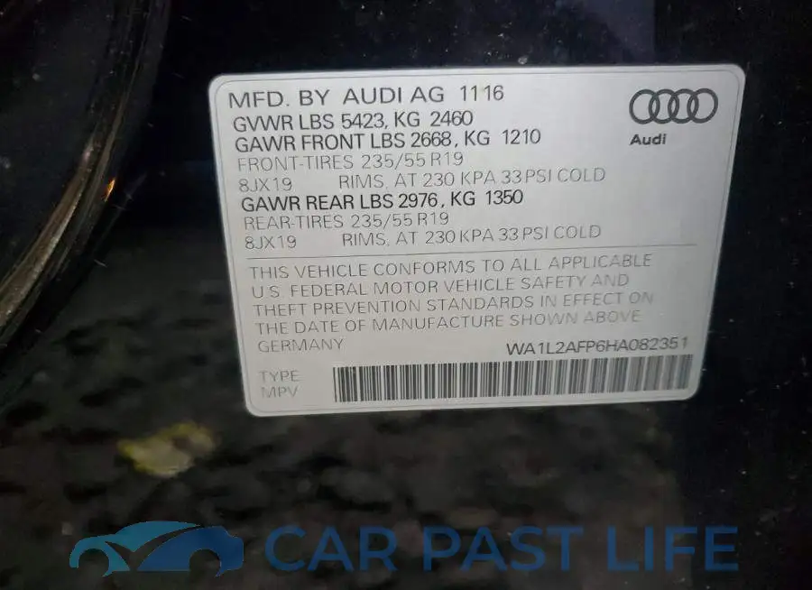 WA1L2AFP6HA082351# 12