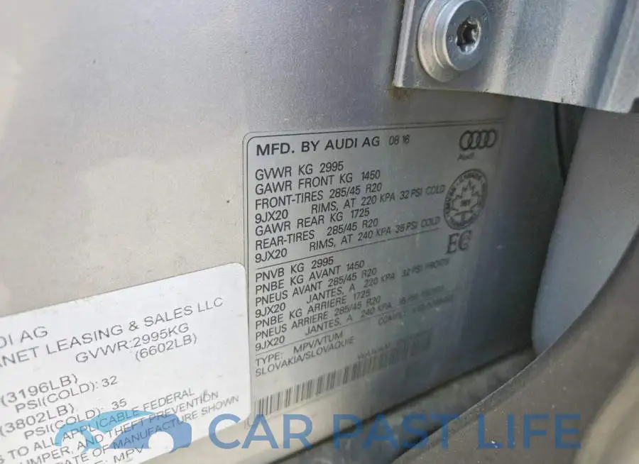 WA1VAAF70HD026402# 13