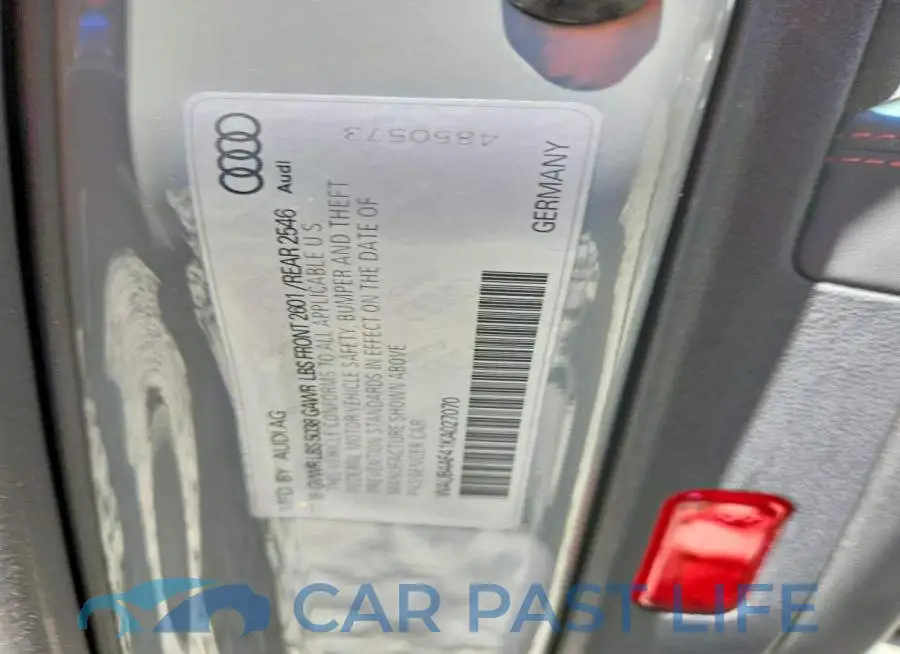 WAUB4AF41KA027070# 12