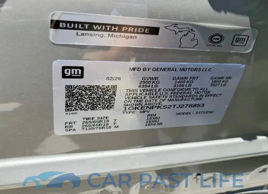 1GKENPKS2TJ278853# 13