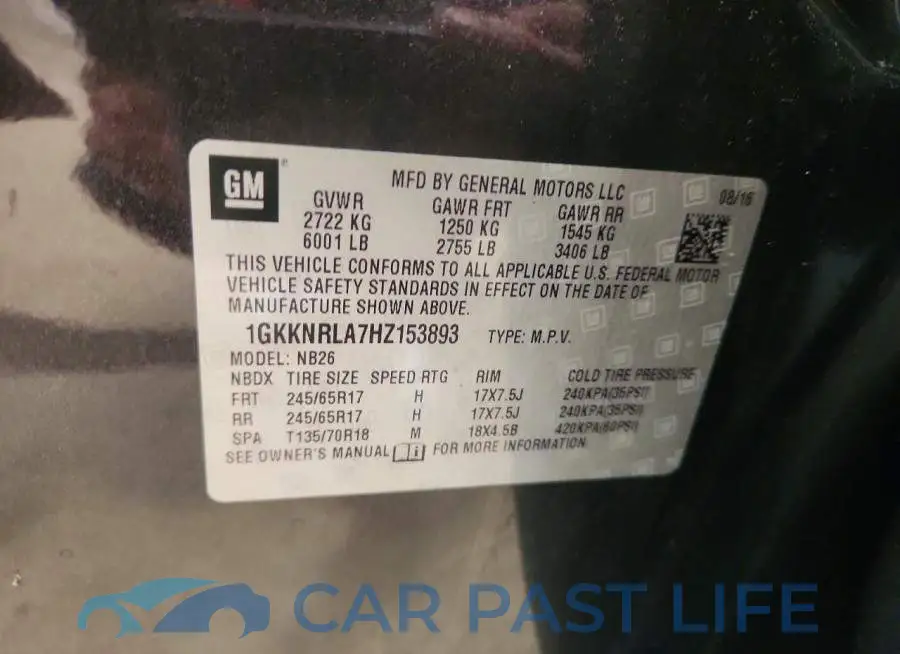 1GKKNRLA7HZ153893# 12