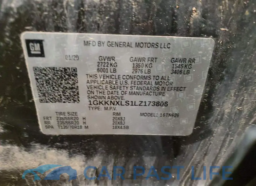 1GKKNXLS1LZ173806# 14