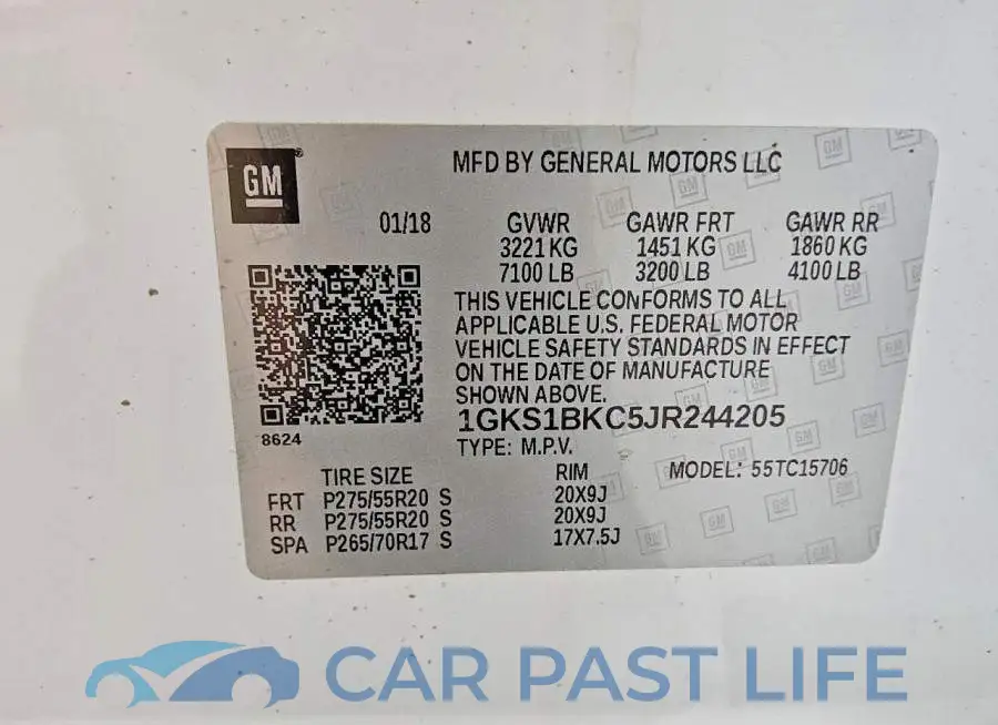 1GKS1BKC5JR244205# 13