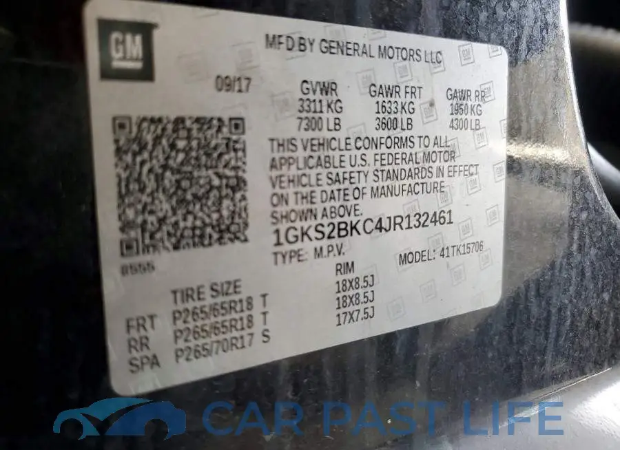1GKS2BKC4JR132461# 14