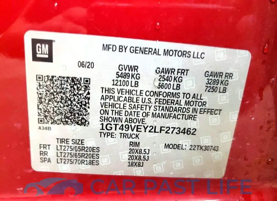 1GT49VEY2LF273462# 12