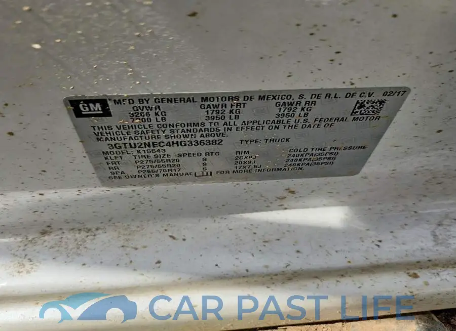3GTU2NEC4HG336382# 12