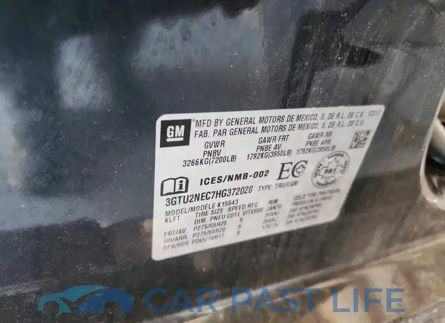 3GTU2NEC7HG372020# 12