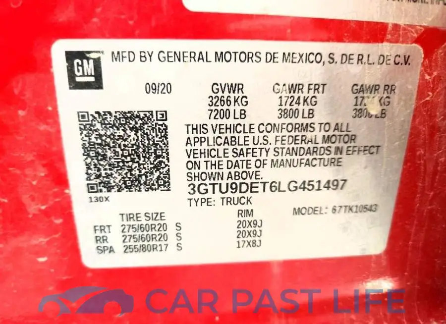 3GTU9DET6LG451497# 12
