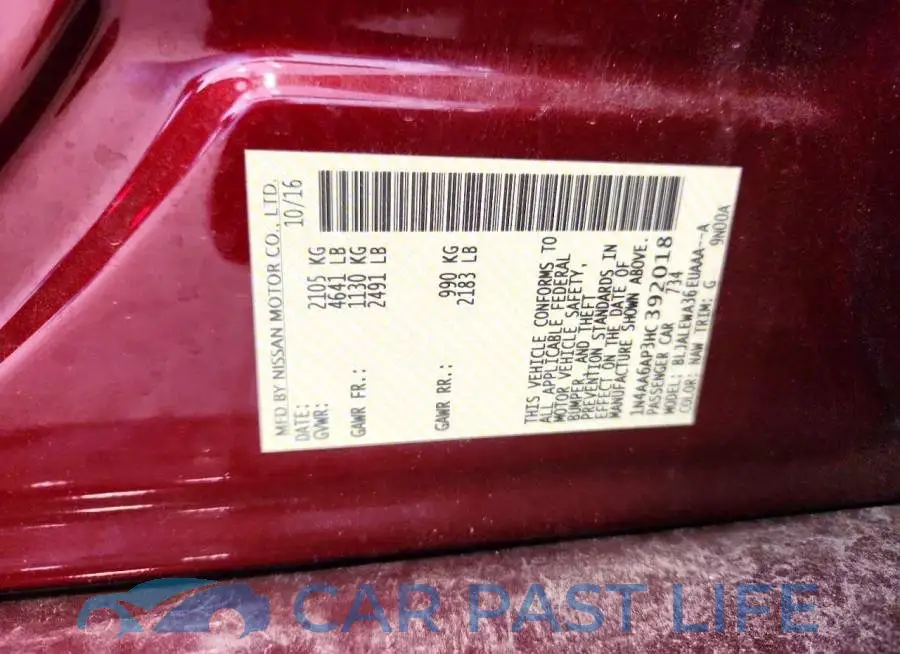 1N4AA6AP3HC392018# 12
