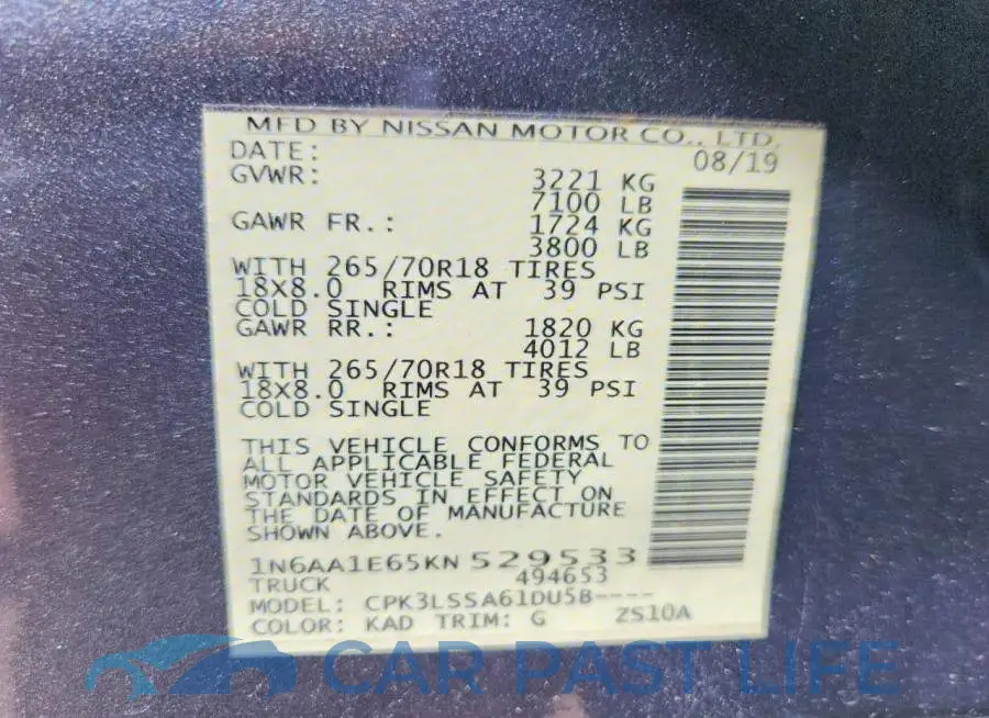 1N6AA1E65KN529533# 12