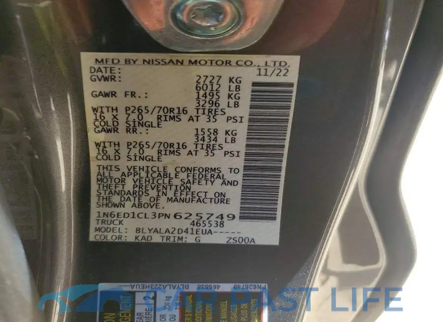 1N6ED1CL3PN625749# 12