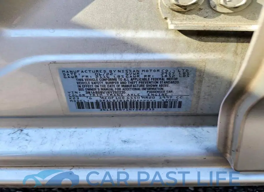 3N1AB8BV1NY282235# 12