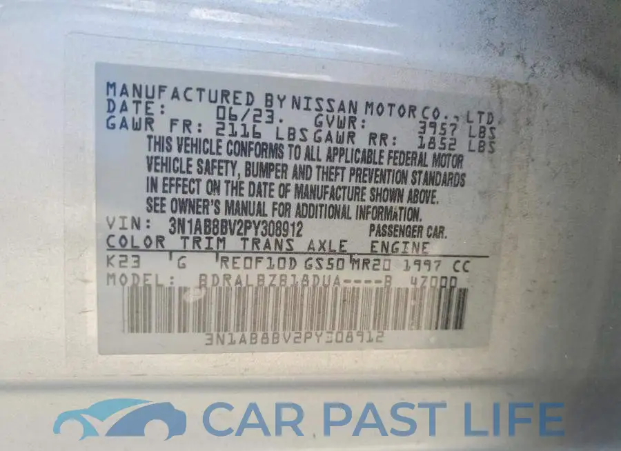 3N1AB8BV2PY308912# 12