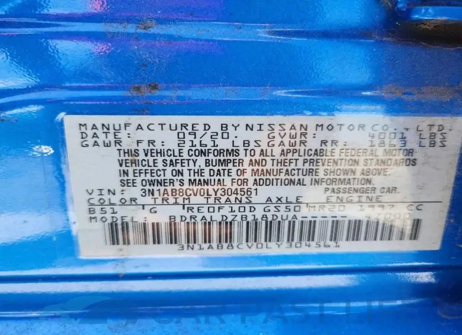 3N1AB8CV0LY304561# 12