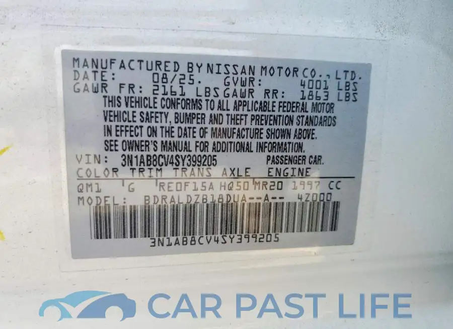 3N1AB8CV4SY399205# 12