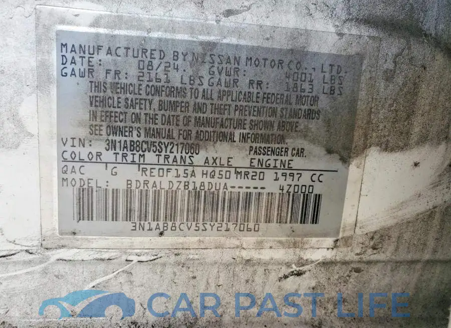 3N1AB8CV5SY217060# 12
