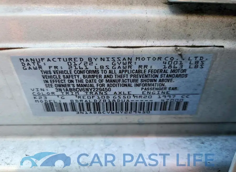 3N1AB8CV6NY229450# 12