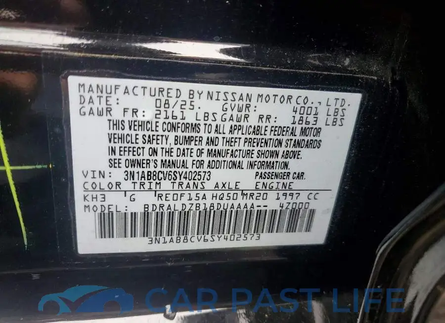 3N1AB8CV6SY402573# 12