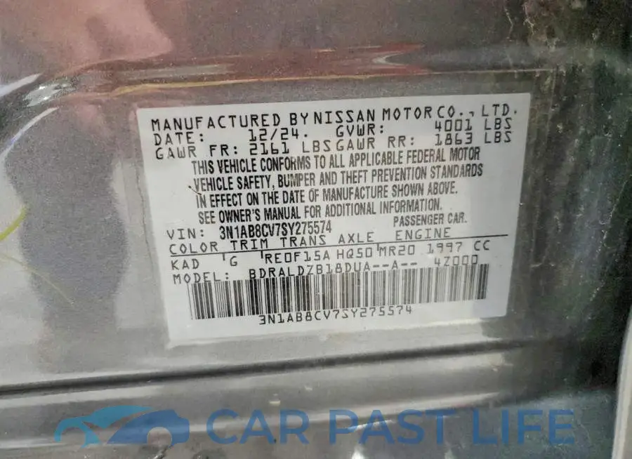 3N1AB8CV7SY275574# 13