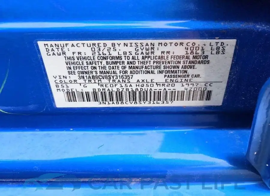 3N1AB8CV8SY316357# 12