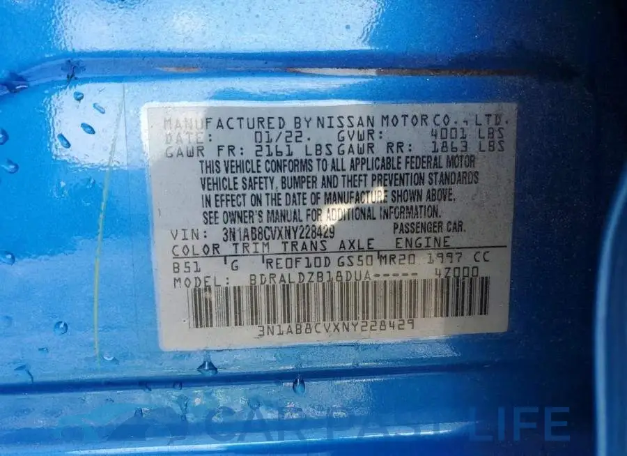 3N1AB8CVXNY228429# 12