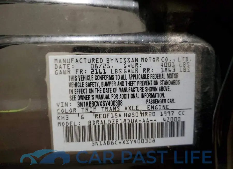 3N1AB8CVXSY400308# 12