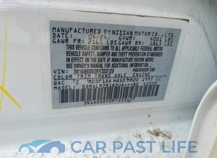 3N1AB8DV2RY333129# 12