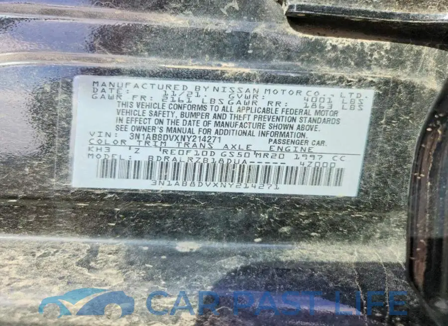 3N1AB8DVXNY214271# 13
