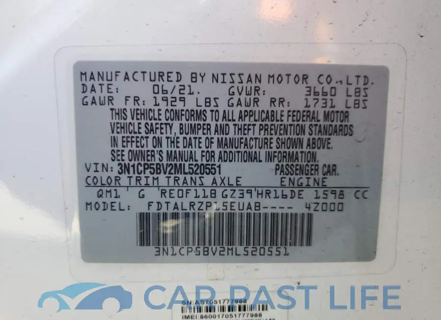 3N1CP5BV2ML520551# 13