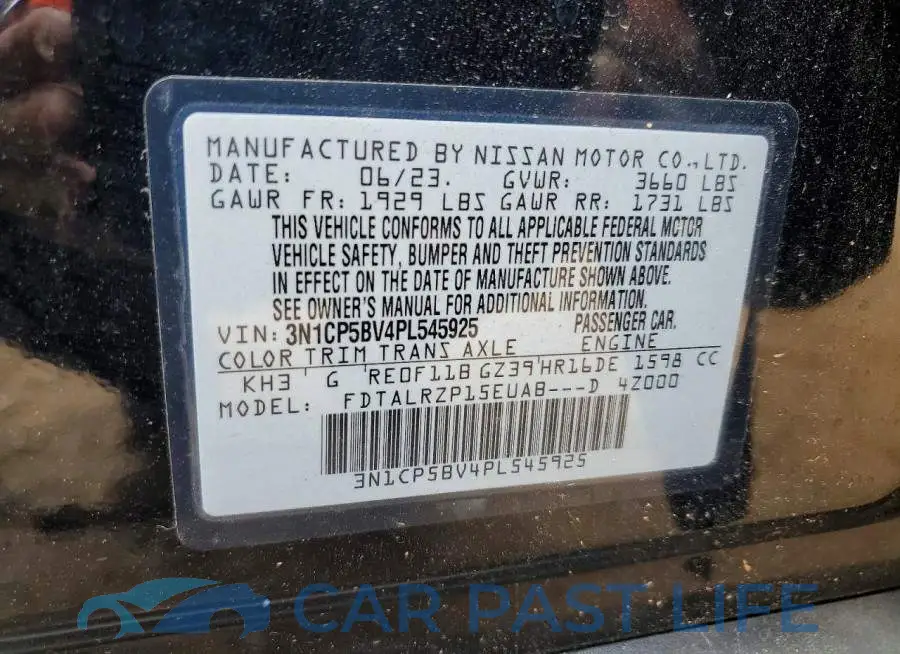 3N1CP5BV4PL545925# 12