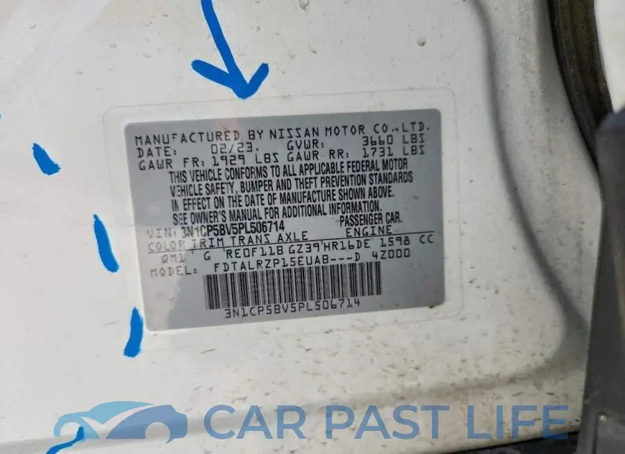 3N1CP5BV5PL506714# 13
