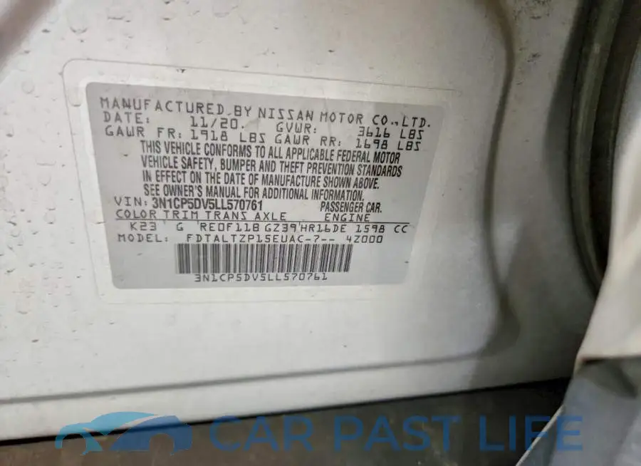 3N1CP5DV5LL570761# 13