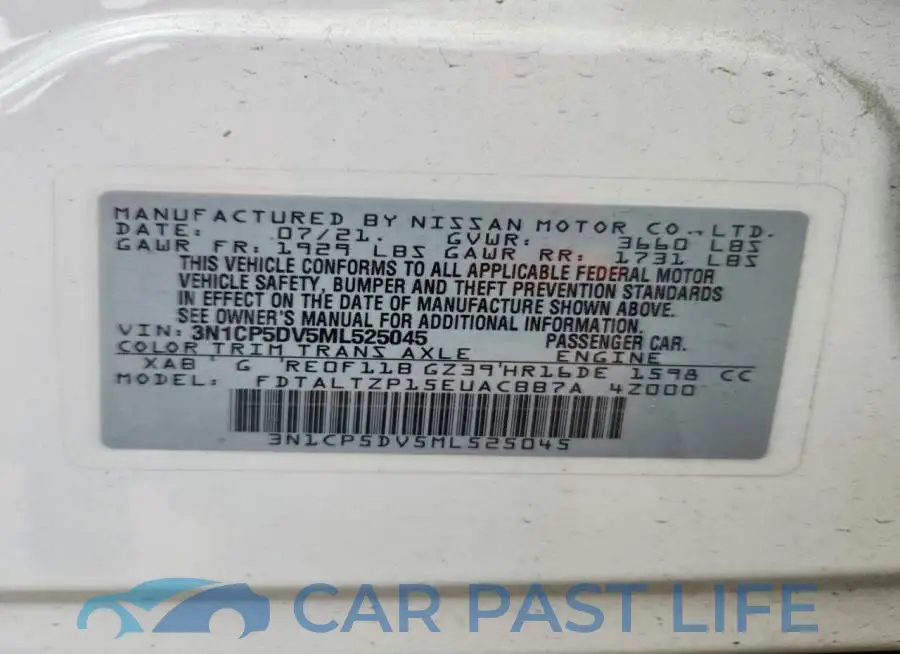 3N1CP5DV5ML525045# 13