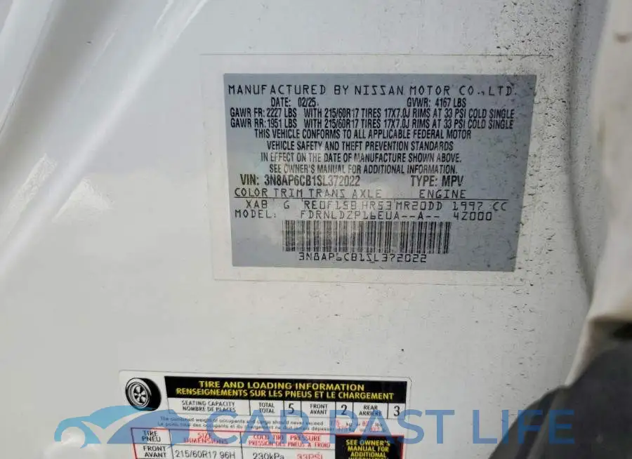 3N8AP6CB1SL372022# 13