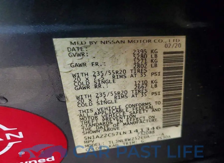 5N1AZ2CS7LN141346# 14