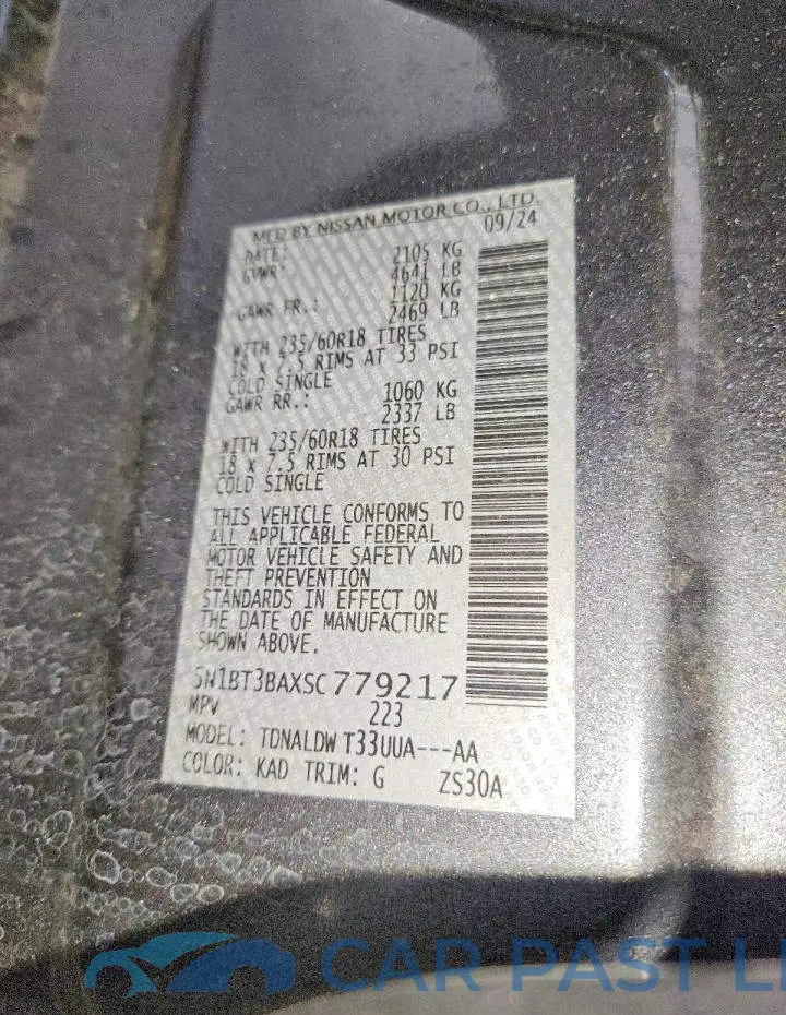 5N1BT3BAXSC779217# 13