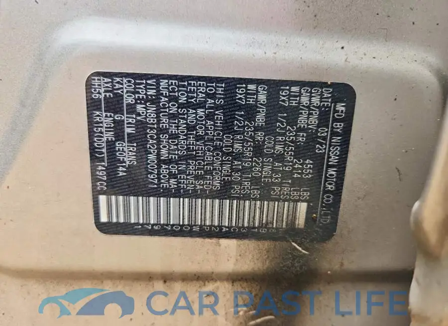 JN8BT3CA2PW007971# 13