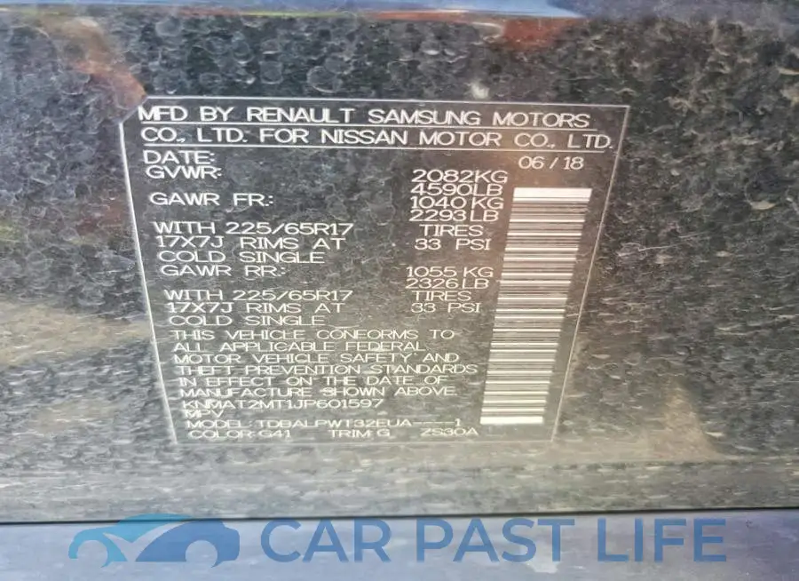 KNMAT2MT1JP601597# 12