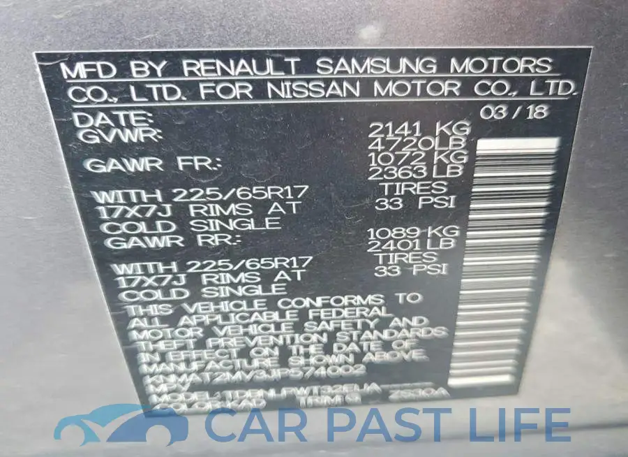 KNMAT2MV3JP574002# 13