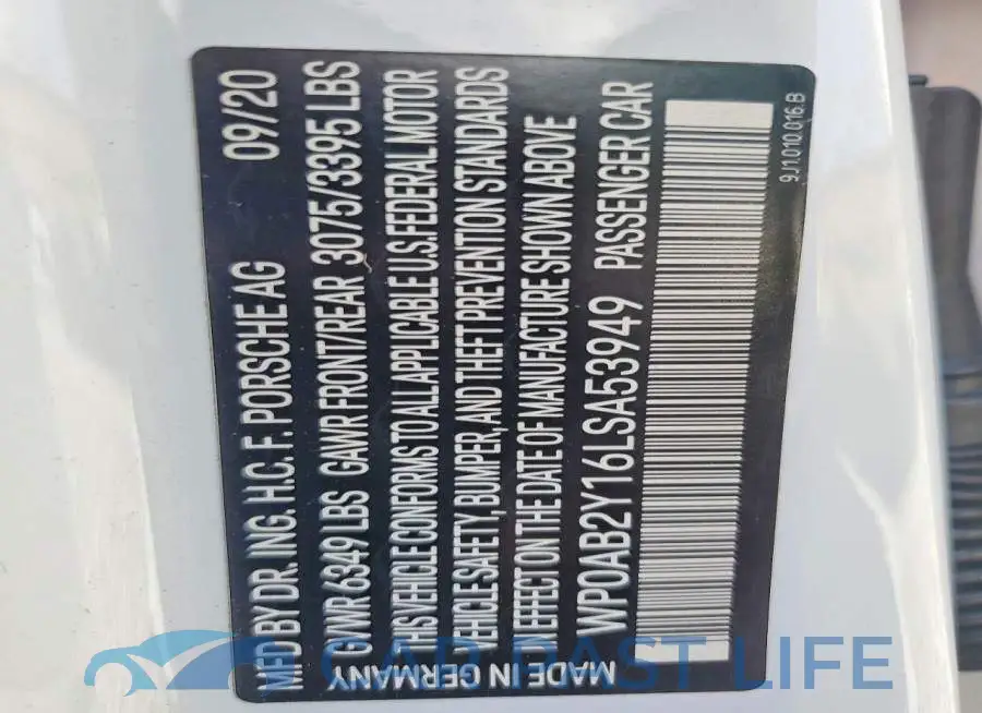 WP0AB2Y16LSA53949# 12