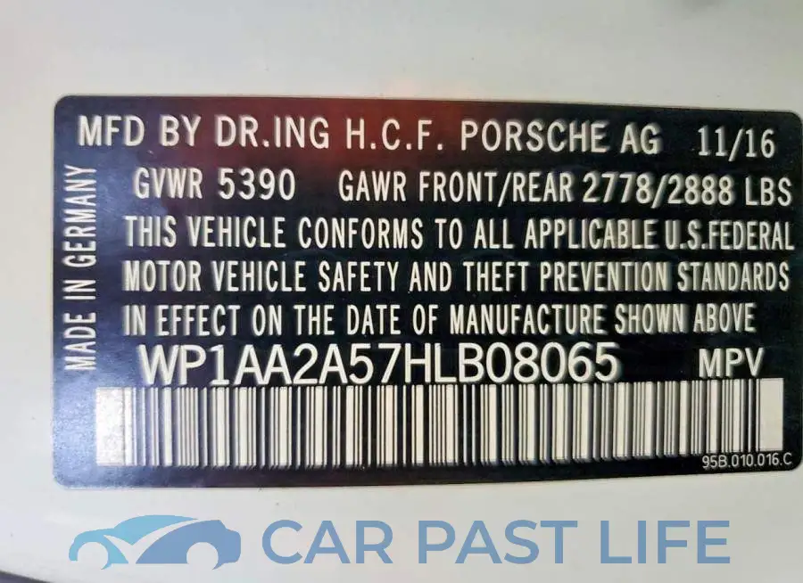 WP1AA2A57HLB08065# 13