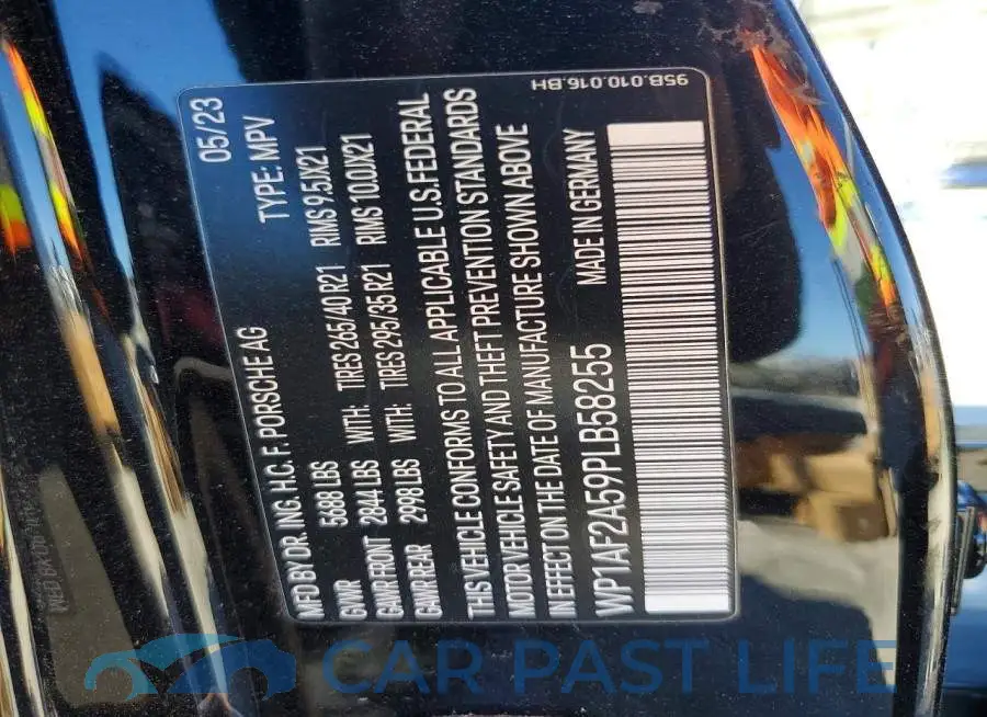 WP1AF2A59PLB58255# 13