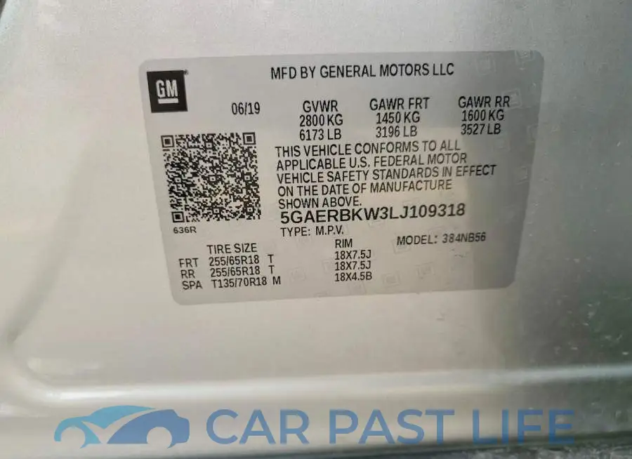 5GAERBKW3LJ109318# 13