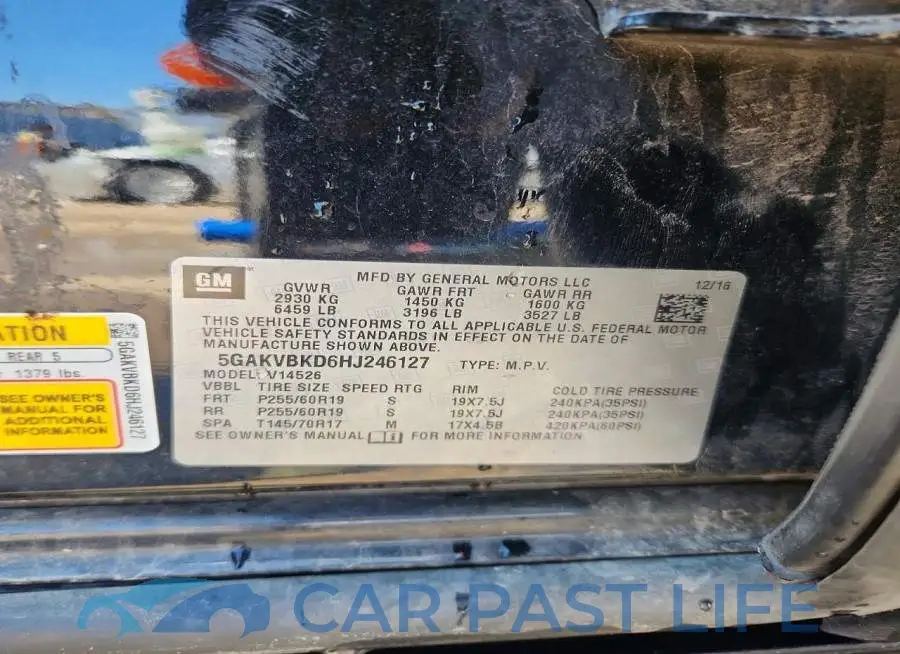 5GAKVBKD6HJ246127# 13