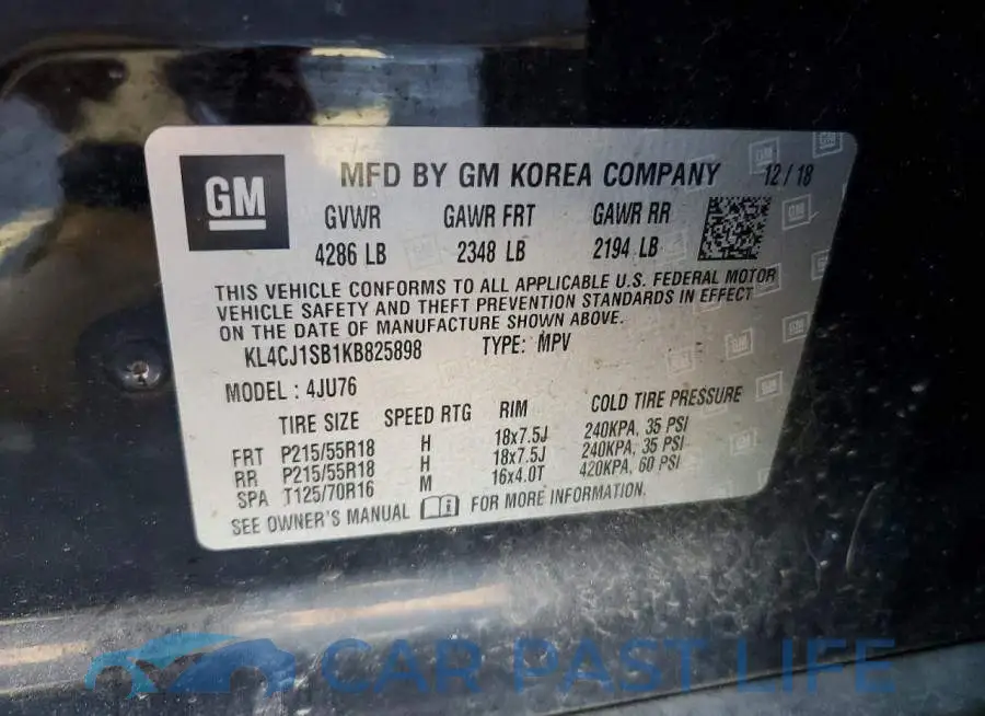 KL4CJ1SB1KB825898# 13