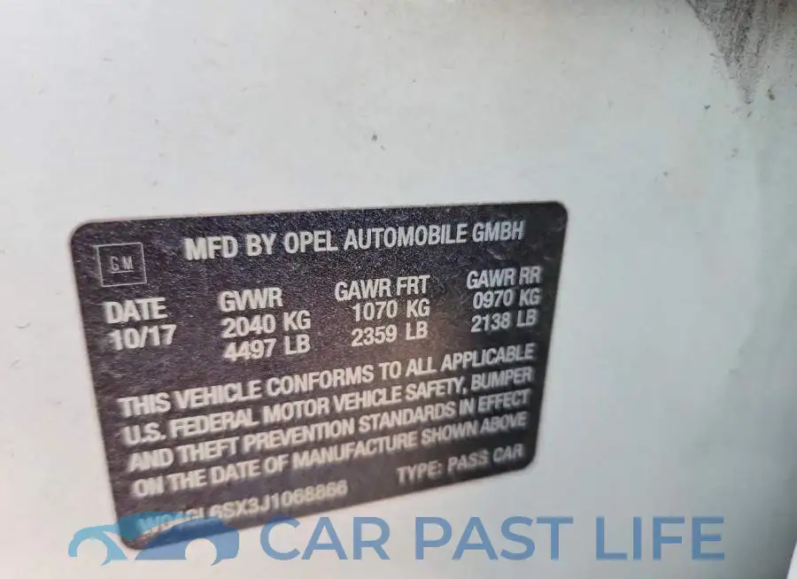 W04GL6SX3J1068866# 12